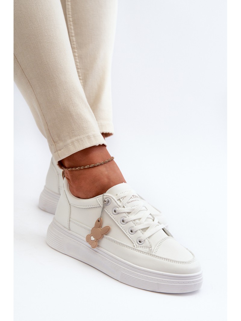 Sneakers Women's Sports Shoes On Platform With Decoration White VINCEZA 13613