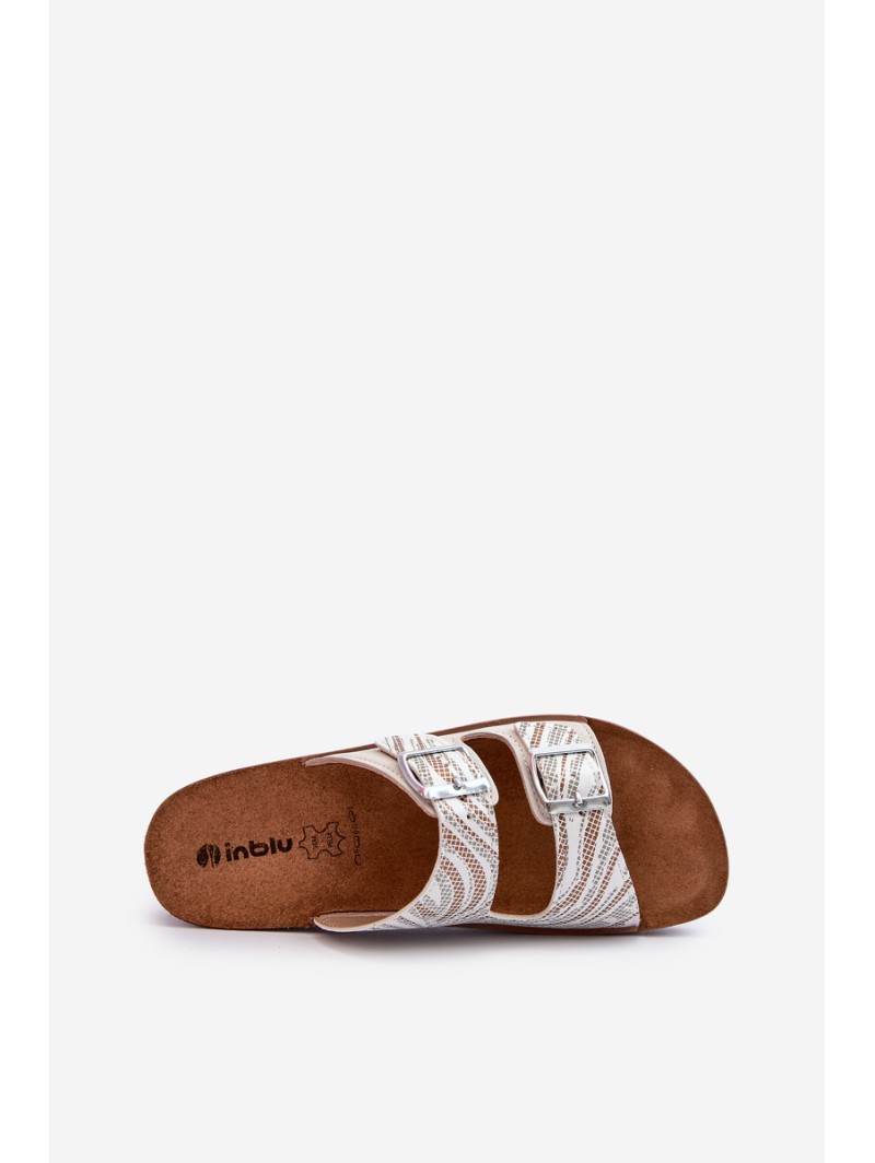 Comfortable Women's Flip Flops With Buckles Inblu CP000045 Beige
