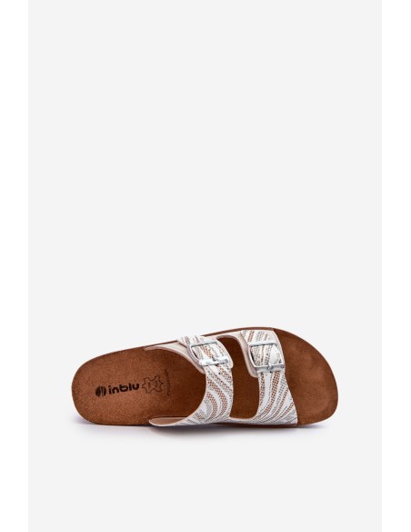 Comfortable Women's Flip Flops With Buckles Inblu CP000045 Beige