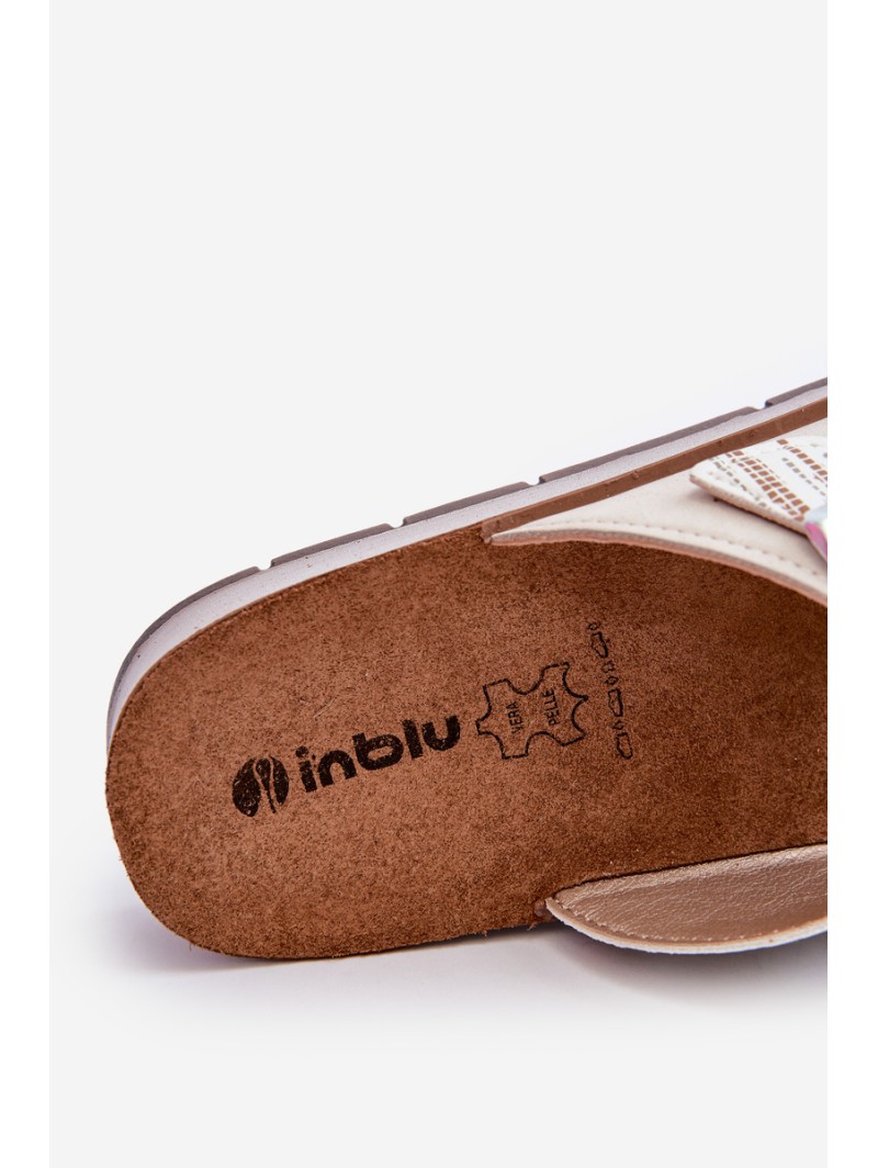 Comfortable Women's Flip Flops With Buckles Inblu CP000045 Beige