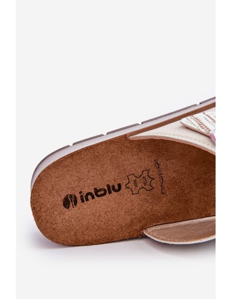 Comfortable Women's Flip Flops With Buckles Inblu CP000045 Beige