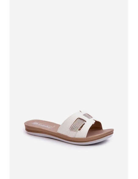 Comfortable Shiny Women's Flip-Flops Inblu BA000050 White