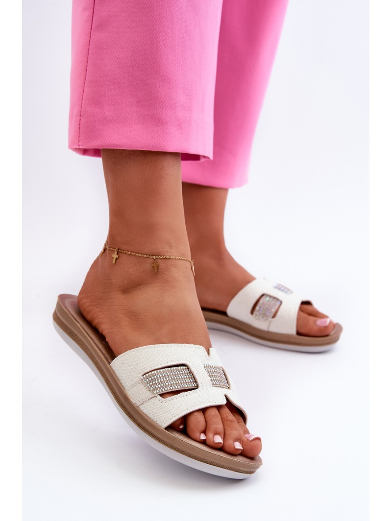 Comfortable Shiny Women's Flip-Flops Inblu BA000050 White
