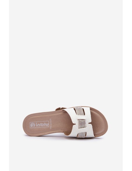 Comfortable Shiny Women's Flip-Flops Inblu BA000050 White