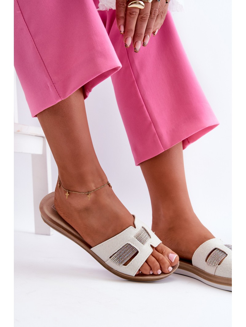 Comfortable Shiny Women's Flip-Flops Inblu BA000050 White