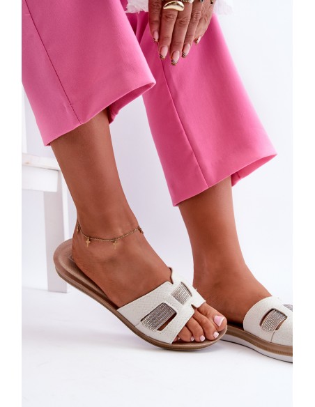 Comfortable Shiny Women's Flip-Flops Inblu BA000050 White