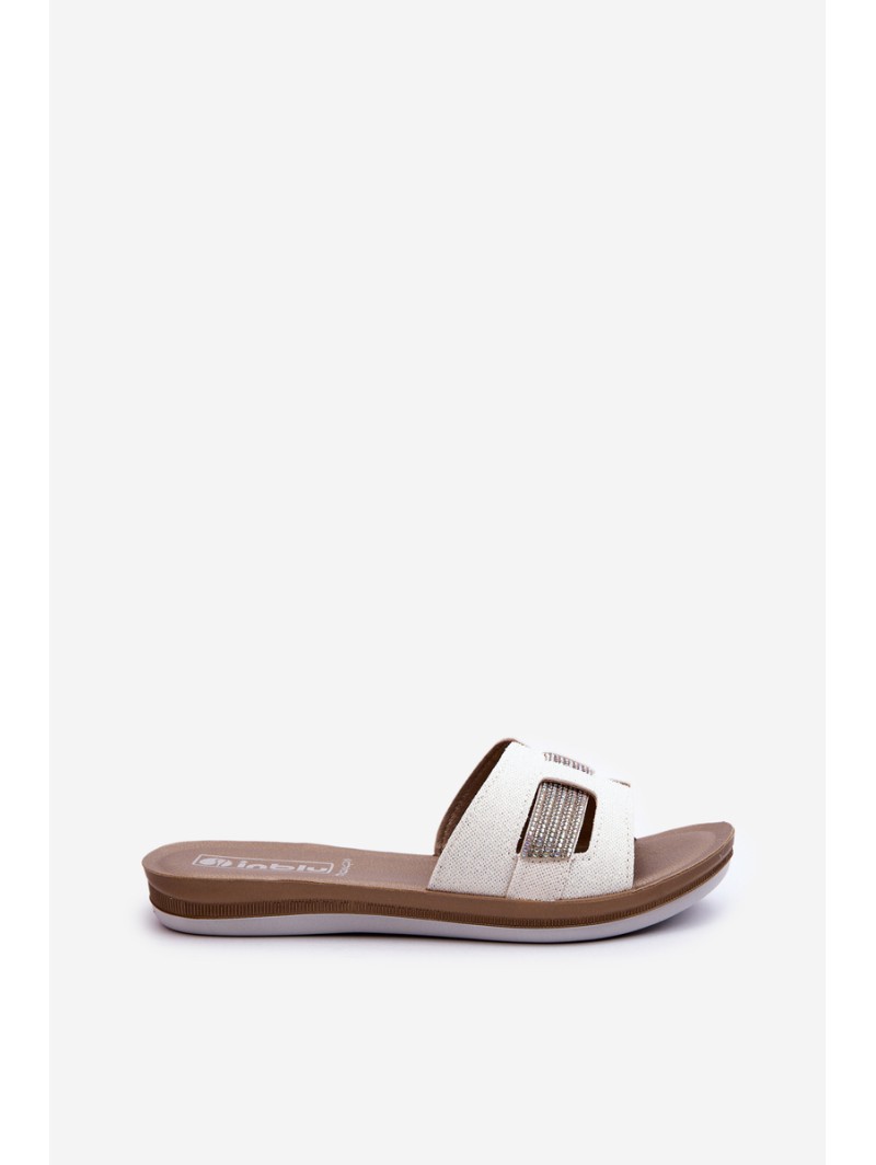 Comfortable Shiny Women's Flip-Flops Inblu BA000050 White