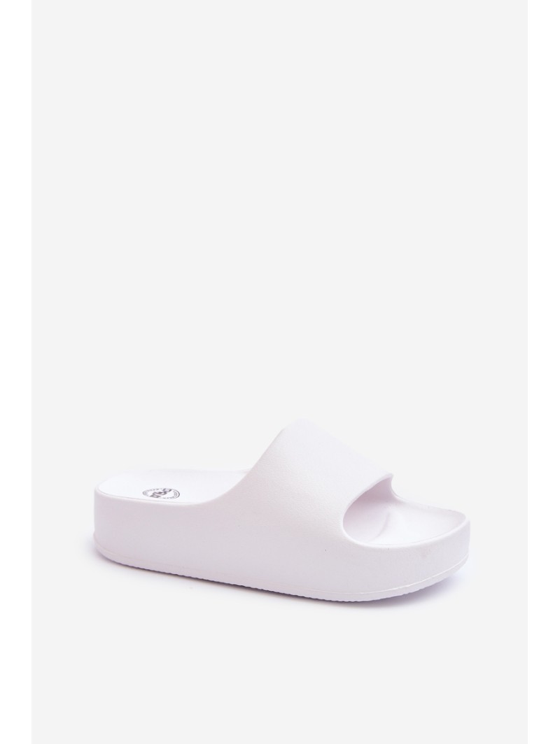 Women's White Platform Foam Sandals Airaplea
