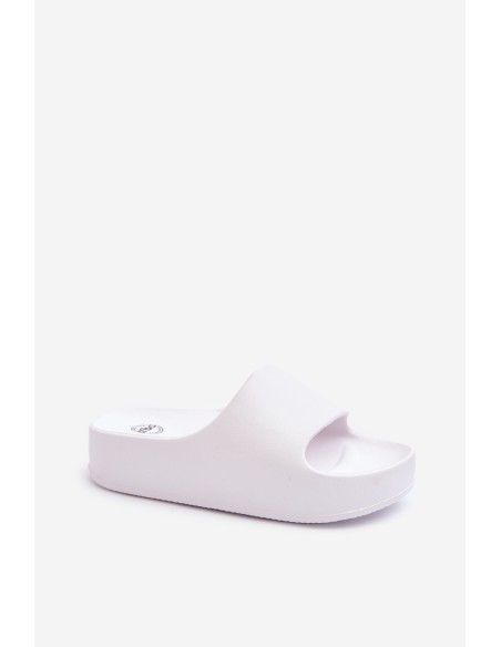 Women's White Platform Foam Sandals Airaplea
