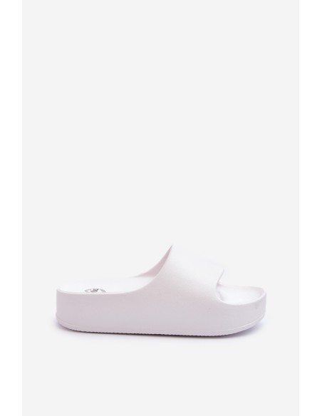 Women's White Platform Foam Sandals Airaplea