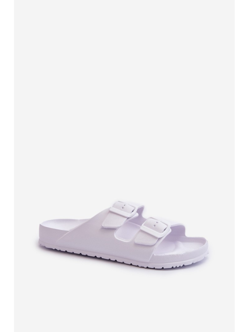 Women's Foam Flip Flops with Buckles White Luciene