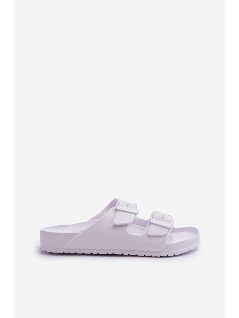 Women's Foam Flip Flops with Buckles White Luciene