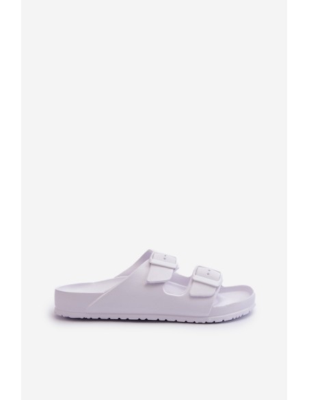 Women's Foam Flip Flops with Buckles White Luciene