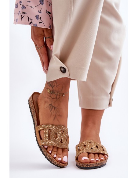 Women's Embellished Buckle Shoes Brown Evelins