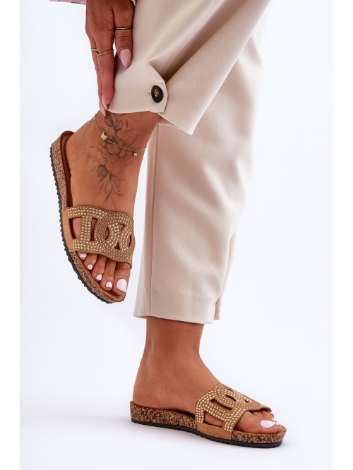 Women's Embellished Buckle Shoes Brown Evelins 2
