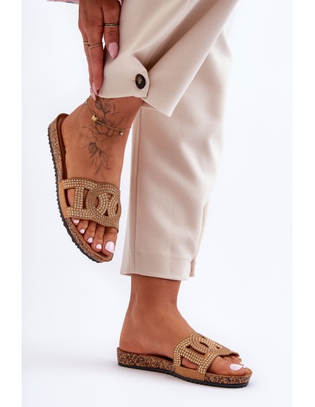Women's Embellished Buckle Shoes Brown Evelins