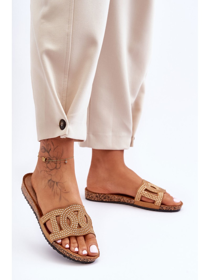 Women's Embellished Buckle Shoes Brown Evelins