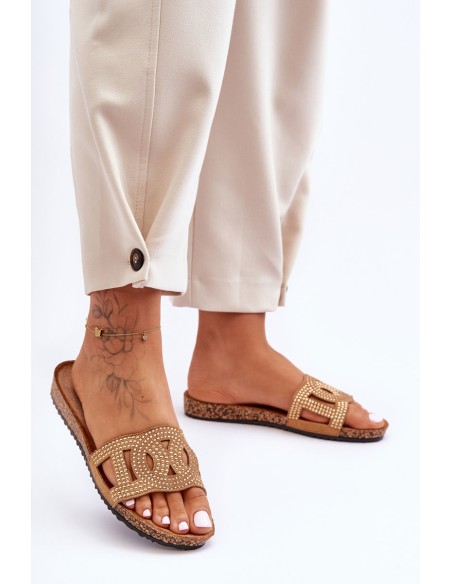 Women's Embellished Buckle Shoes Brown Evelins