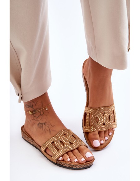 Women's Embellished Buckle Shoes Brown Evelins
