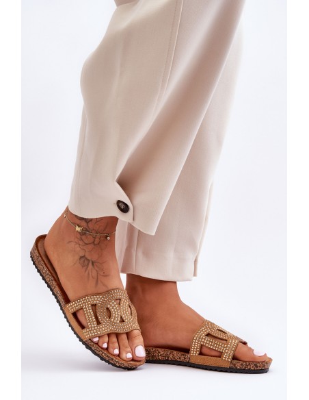 Women's Embellished Buckle Shoes Brown Evelins