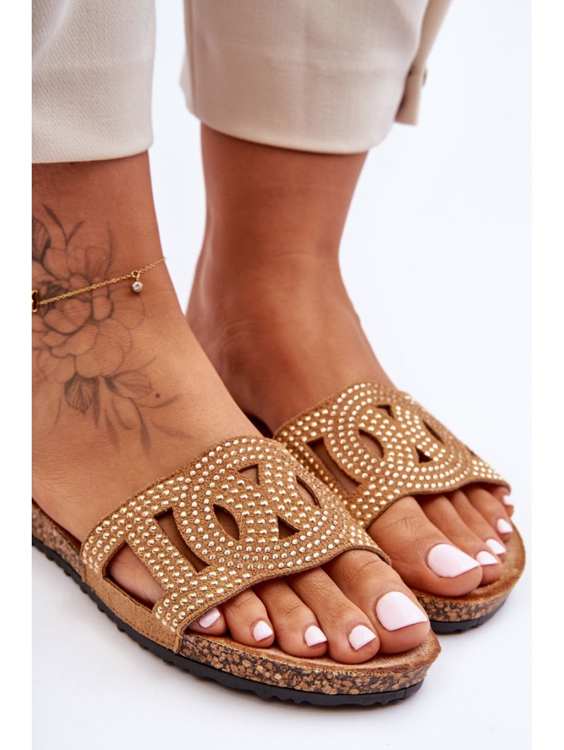 Women's Embellished Buckle Shoes Brown Evelins