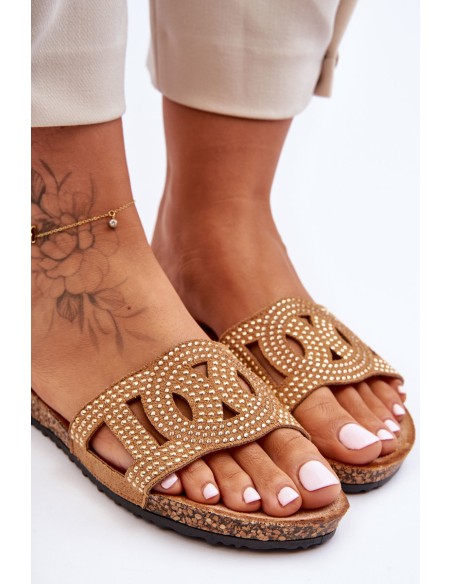 Women's Embellished Buckle Shoes Brown Evelins