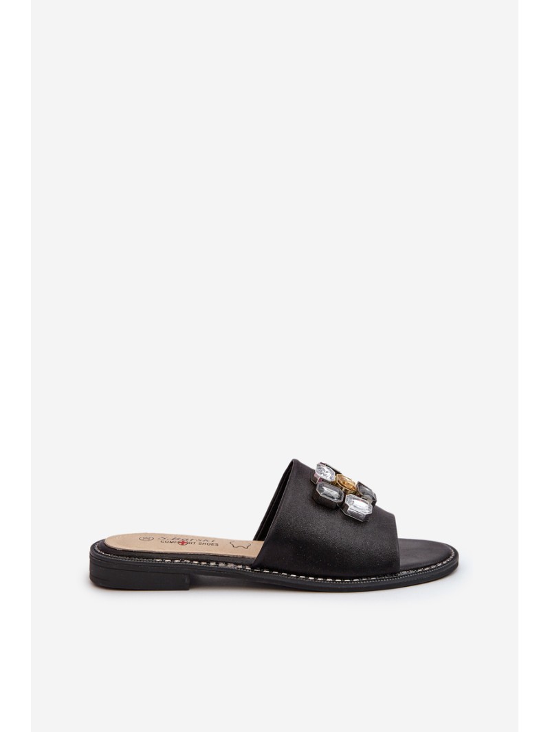 Women's sandals with decorations S.Barski KV27-031 black