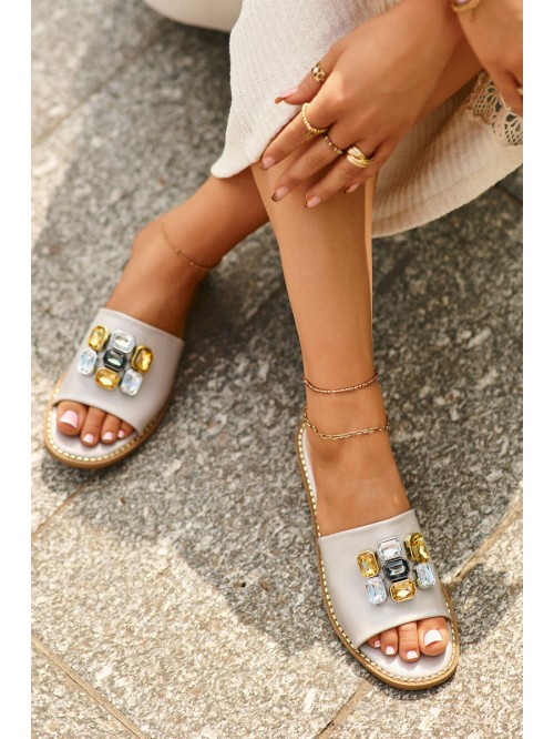 Women's Sandals With Decorations S.Barski KV27-031 Beige 2
