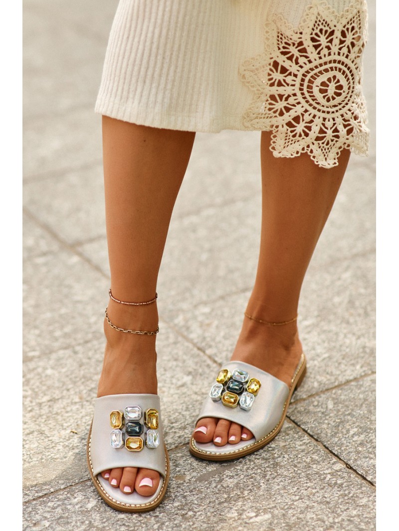 Women's Sandals With Decorations S.Barski KV27-031 Beige