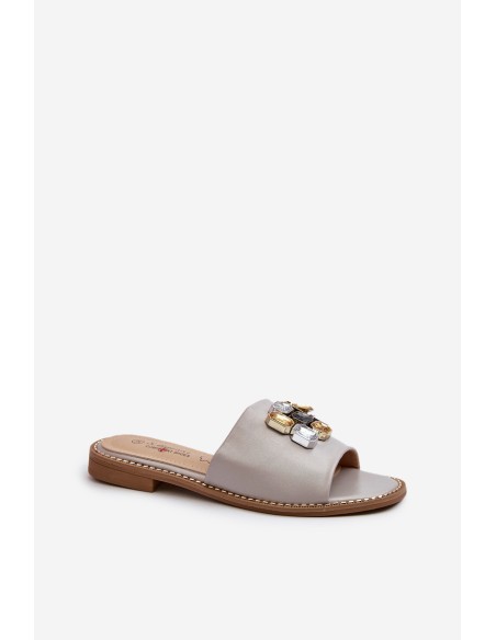 Women's Sandals With Decorations S.Barski KV27-031 Beige