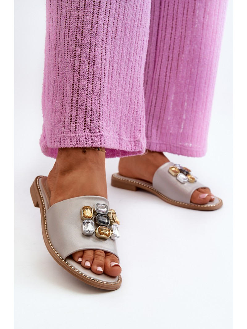 Women's Sandals With Decorations S.Barski KV27-031 Beige