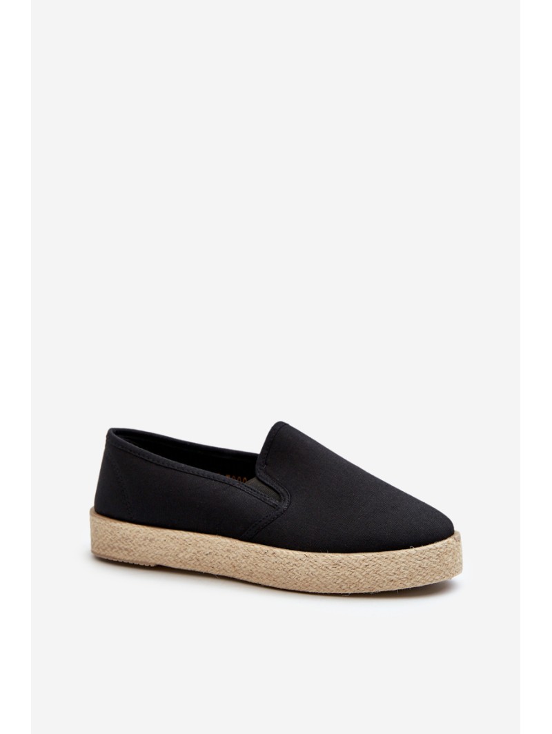 Moterų platforma Espadrilles Black Naloenma