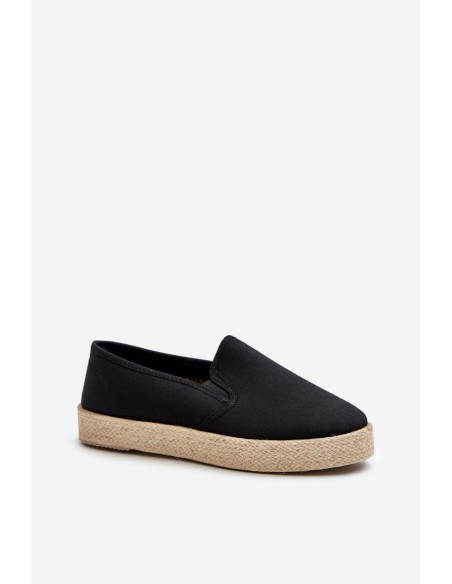 Moterų platforma Espadrilles Black Naloenma