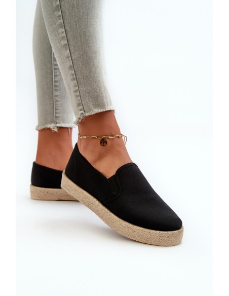 Moterų platforma Espadrilles Black Naloenma