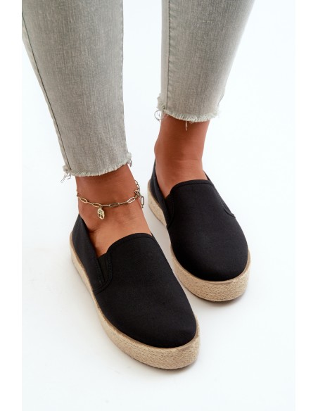 Moterų platforma Espadrilles Black Naloenma