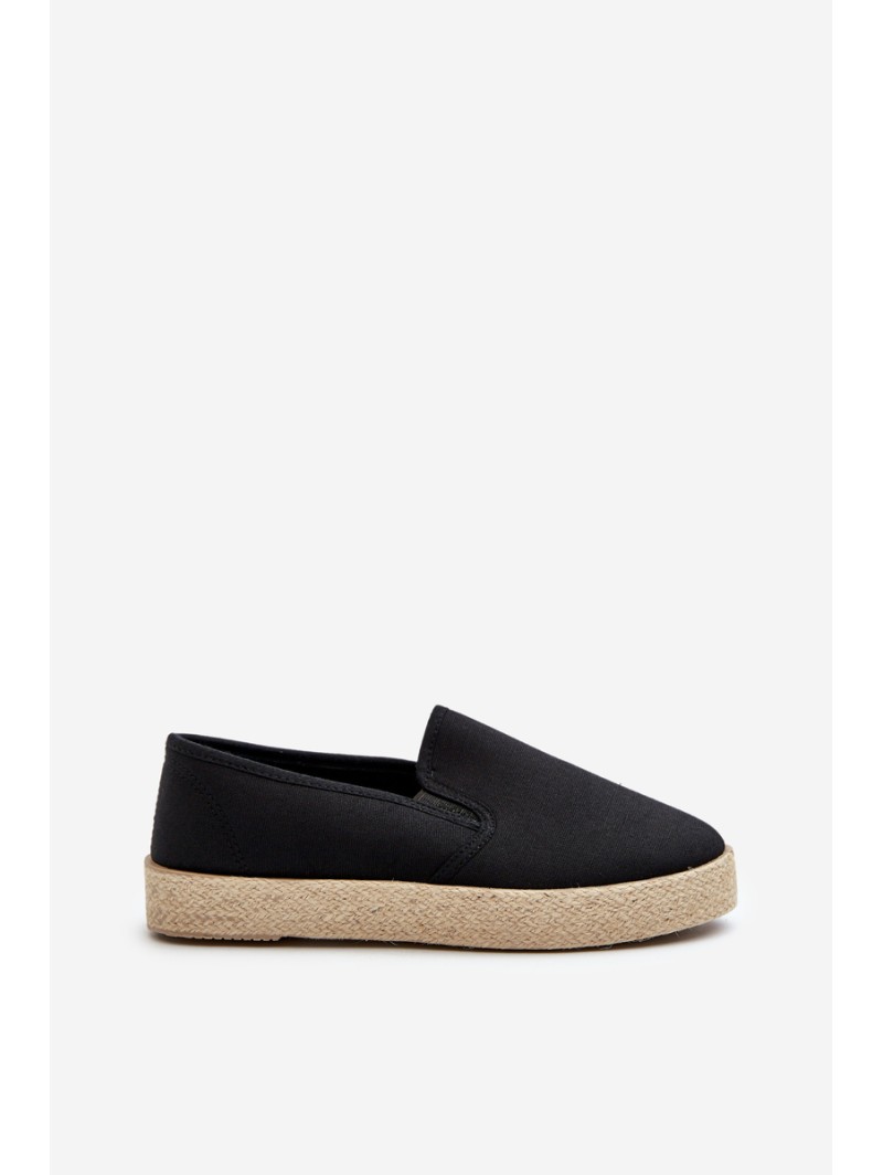 Moterų platforma Espadrilles Black Naloenma