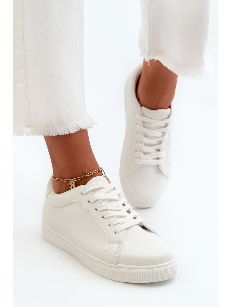 Low Women's Sports Sneakers Made of White Eco Leather Diunna