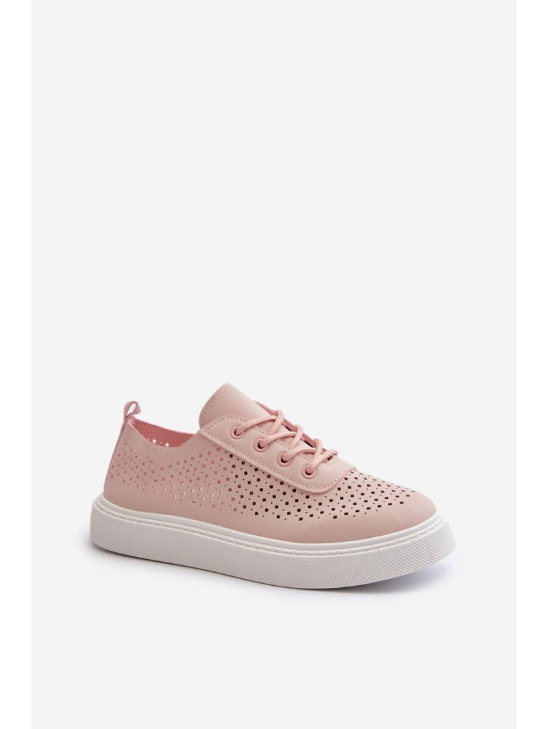 Lace-Up Platform Sneakers Pink Tanvi