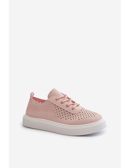 Lace-Up Platform Sneakers Pink Tanvi