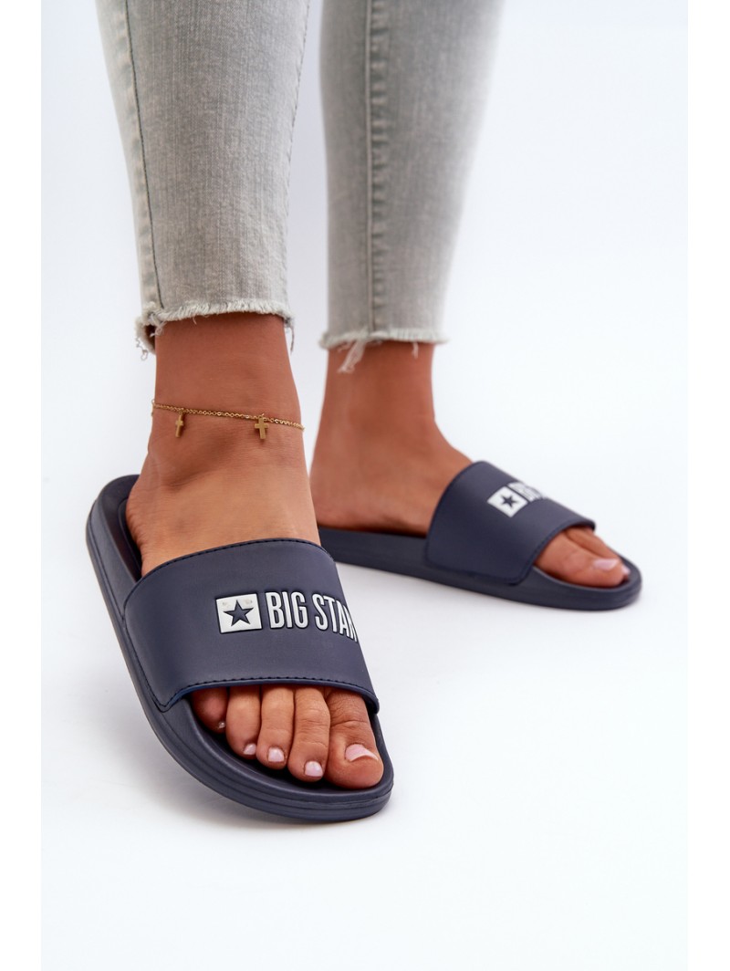 Light Women's Flip Flops Big Star NN274A658 Navy