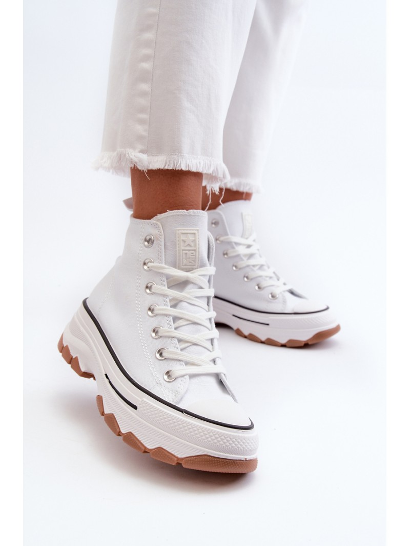 White Platform High Top Women's Sneakers Valvia