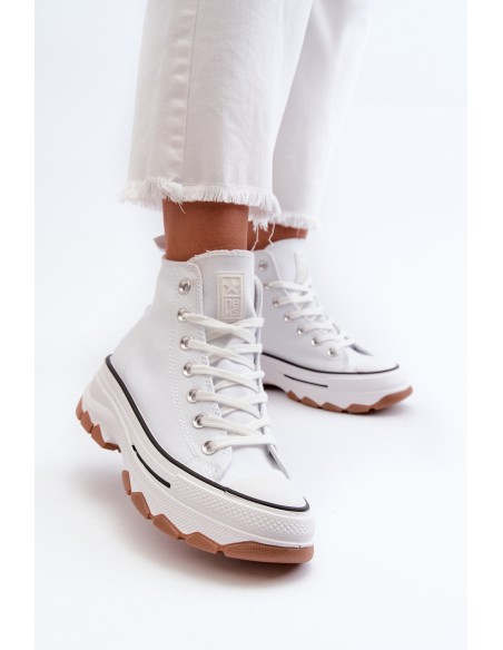 White Platform High Top Women's Sneakers Valvia