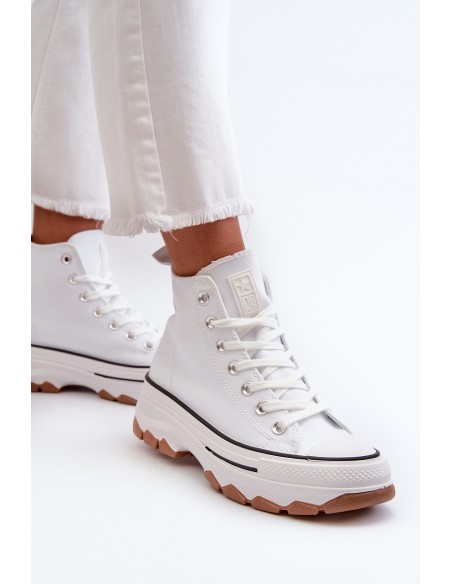 White Platform High Top Women's Sneakers Valvia