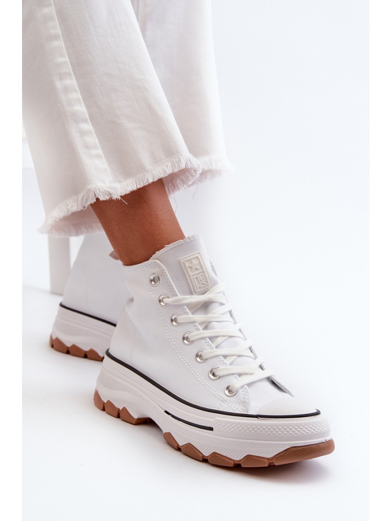 White Platform High Top Women's Sneakers Valvia