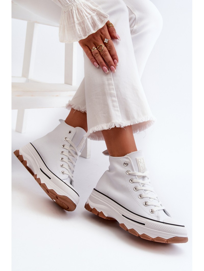 White Platform High Top Women's Sneakers Valvia