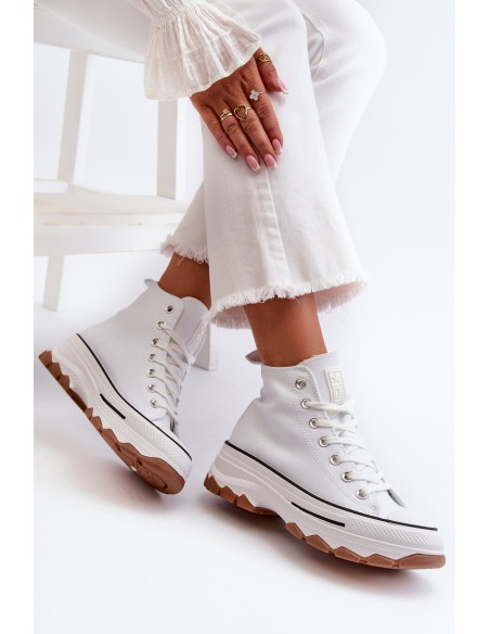 White Platform High Top Women's Sneakers Valvia