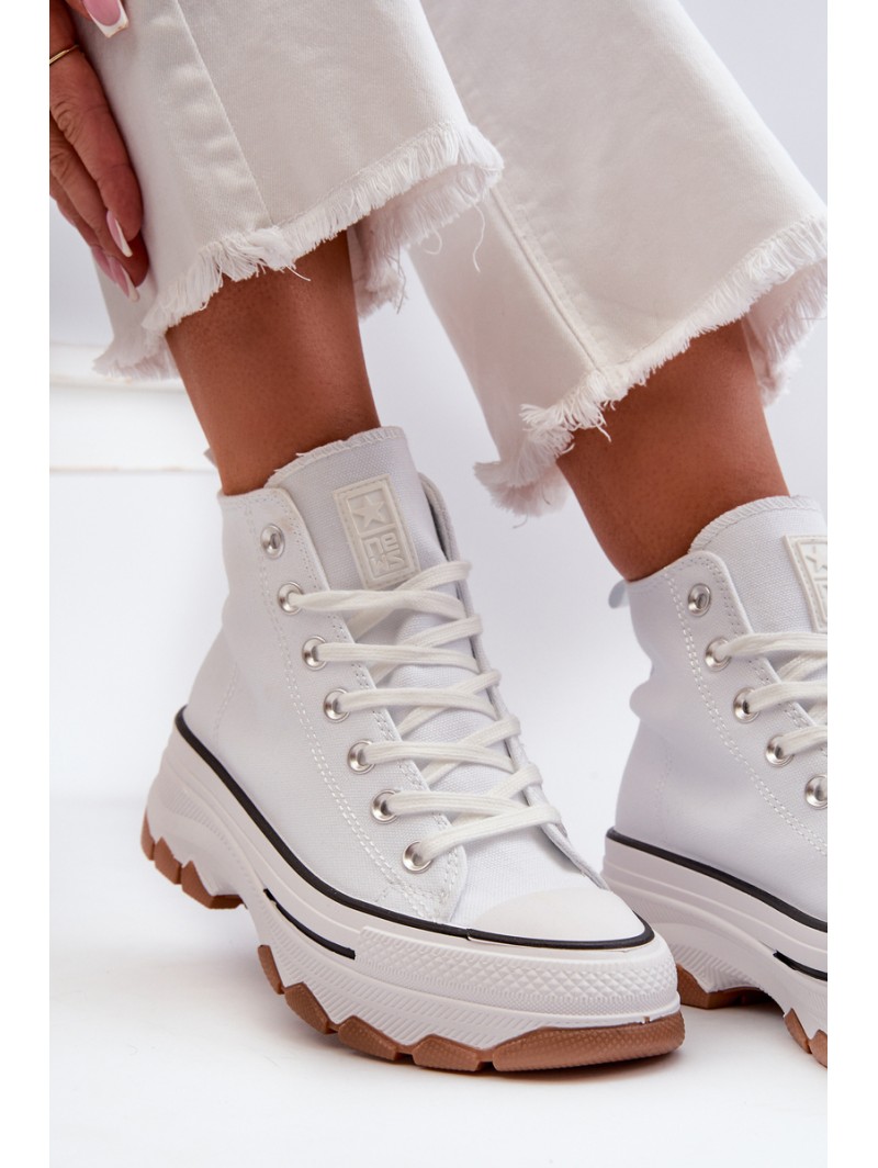 White Platform High Top Women's Sneakers Valvia