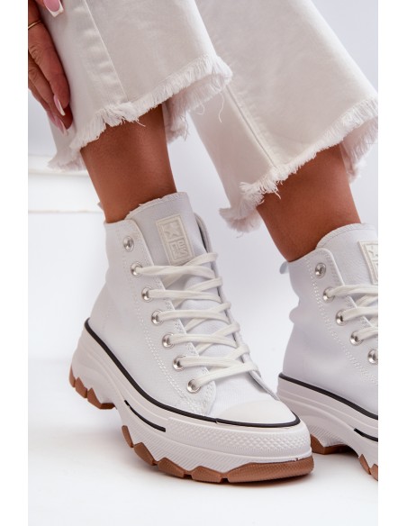 White Platform High Top Women's Sneakers Valvia