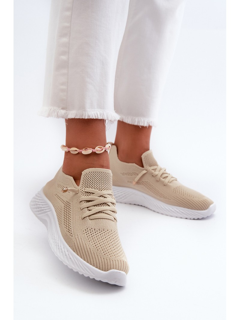 Women's Beige Sports Slip-On Shoes Jagelia