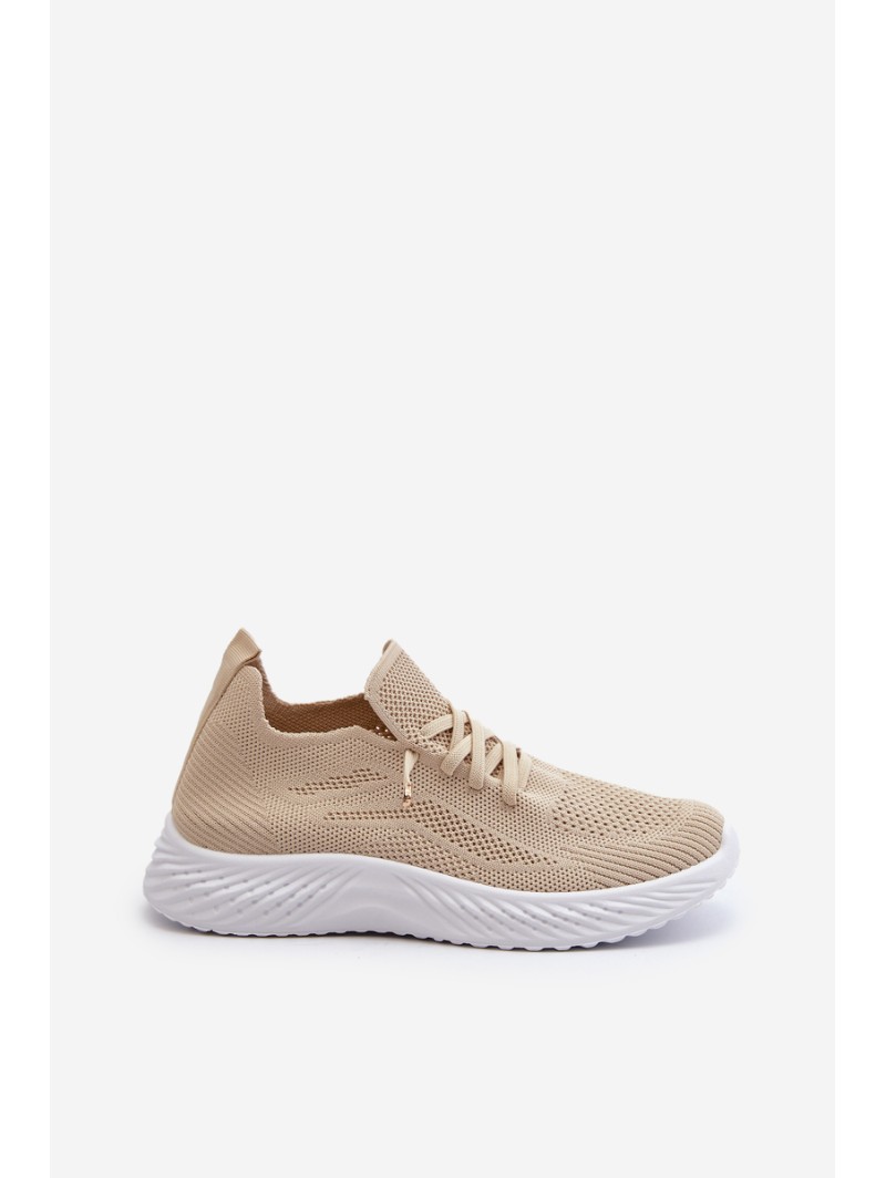 Women's Beige Sports Slip-On Shoes Jagelia
